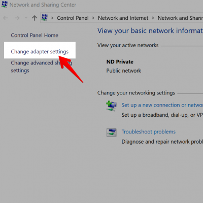 How to update your computers DNS resolver: Click ' change adapter settings'