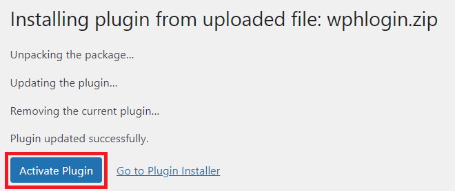 how to install a plugin in wordpress: Click 'Activate' to start using the uploaded plugin