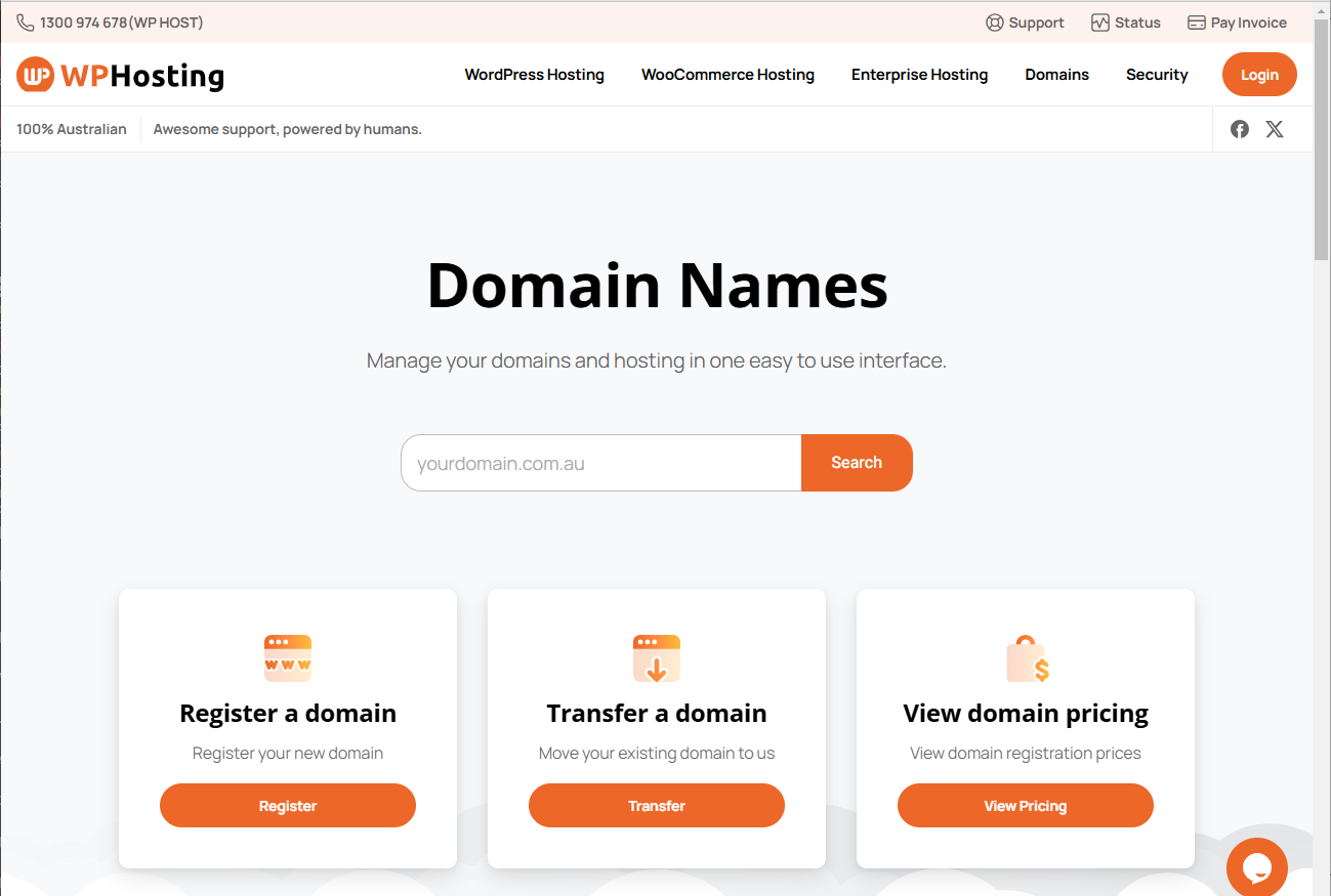 register and manage domain names