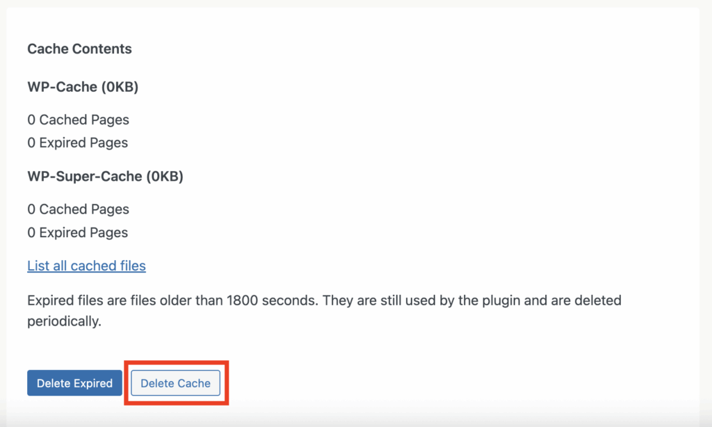setup WP Super Cache