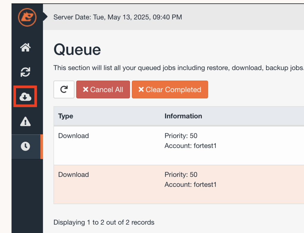 backup DNS zone with JetBackup